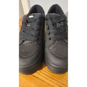 New Rocket Dog Platform Black with Glitter Sneakers‎ Size 6